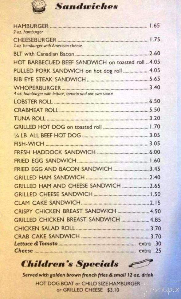 Fat Boy Drive In - Brunswick, ME menu_pic