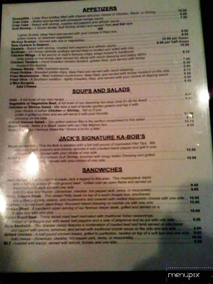 Fast Jack's - Tullahoma, TN menu_pic