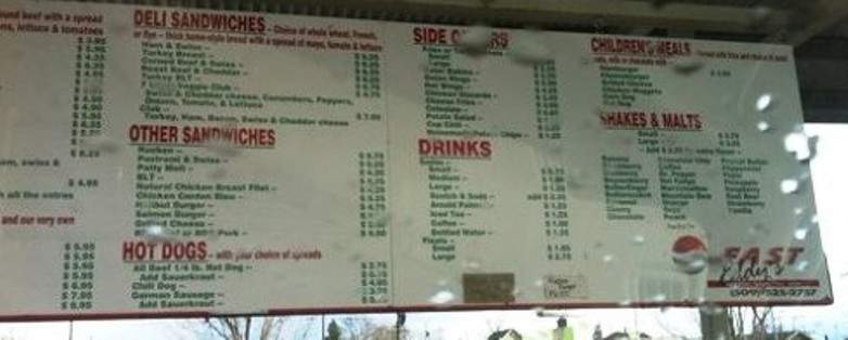 Fast Eddy's - Walla Walla, WA menu_pic
