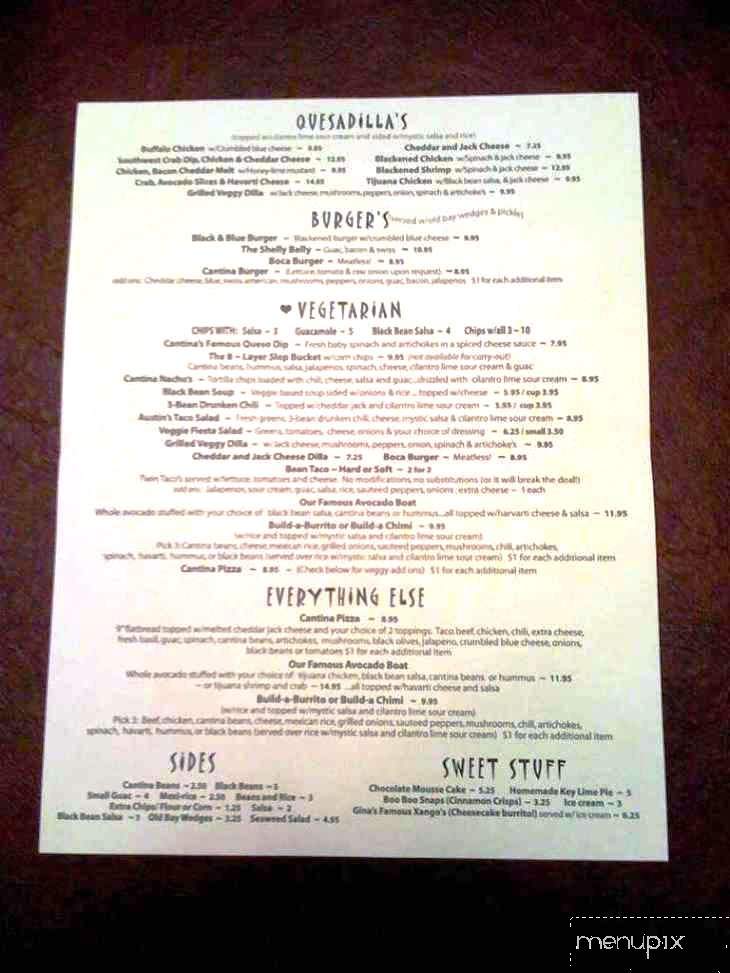 Gina's Cantina - Millersville, MD menu_pic