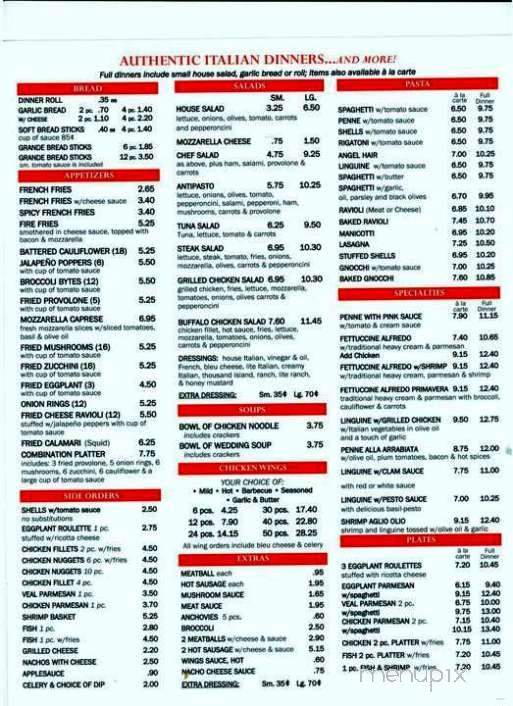 Grande Pizza Italian Restaurant - Irwin, PA menu_pic