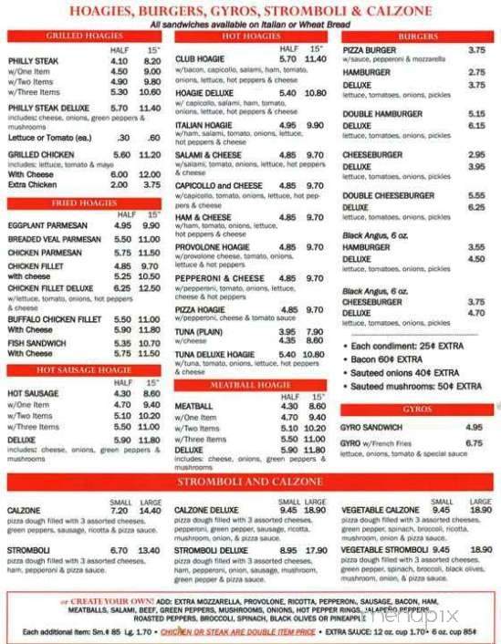 Grande Pizza Italian Restaurant - Irwin, PA menu_pic