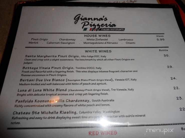 Gianna's Pizzeria - Suffolk, VA menu_pic