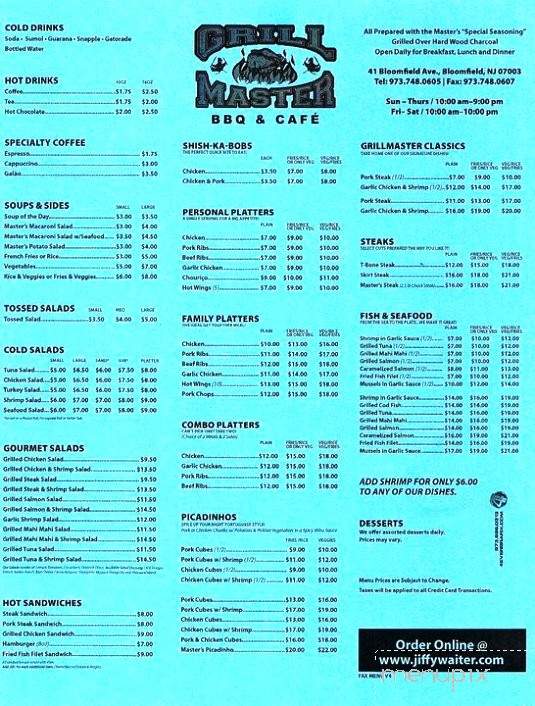 Grill Master Inc - Bloomfield, NJ menu_pic