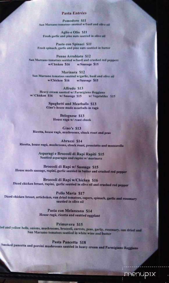 Gino's Italian Ristorante - Meridian, ID menu_pic