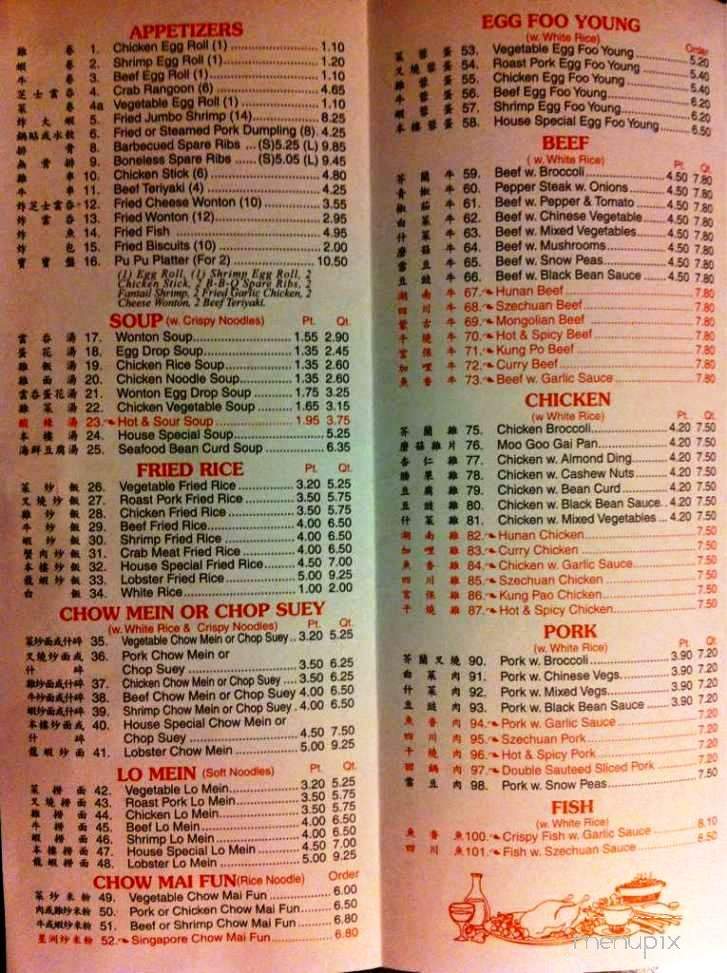 Menu of Golden Chef in Norman, OK 73072