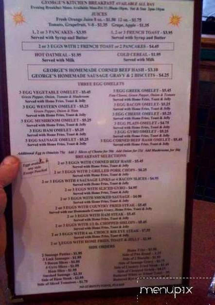 George's Kitchen - Cleveland, OH menu_pic