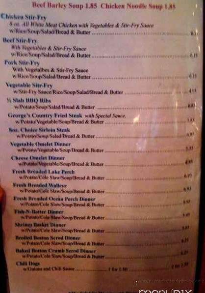 George's Kitchen - Cleveland, OH menu_pic