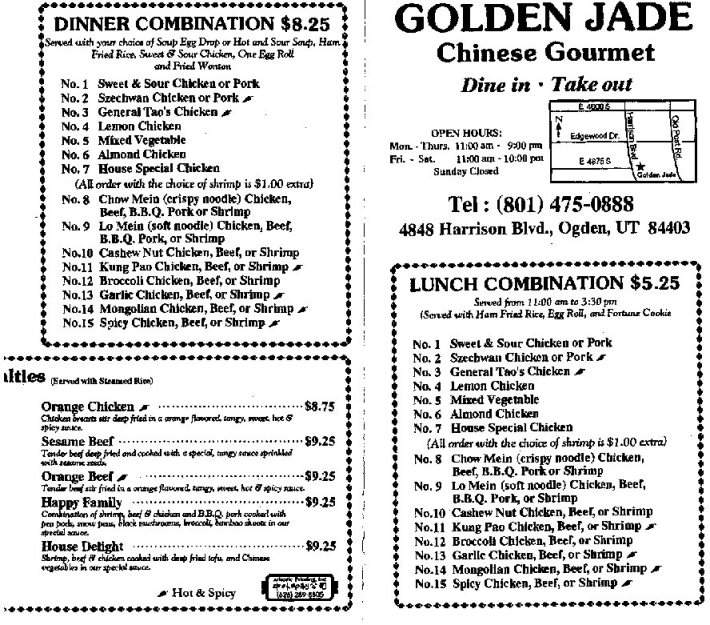 Golden Jade - Ogden, UT menu_pic