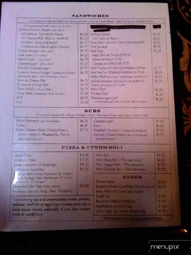 Grandpa's Growler - Mechanicsburg, PA menu_pic