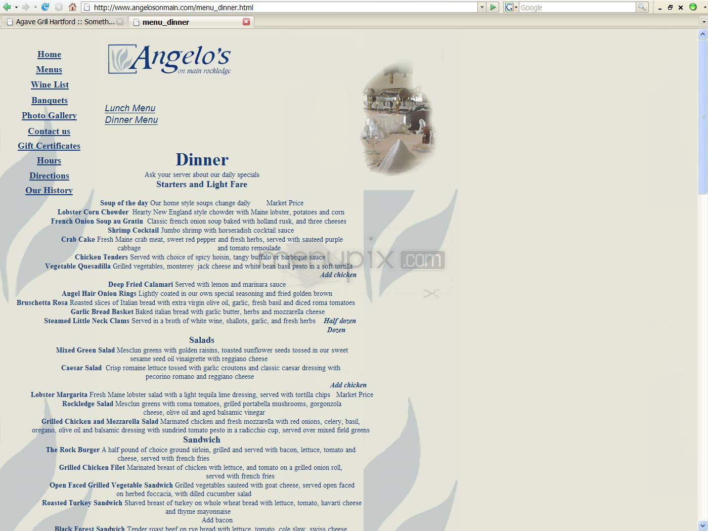 Angelo's On Main - West Hartford, CT menu_pic
