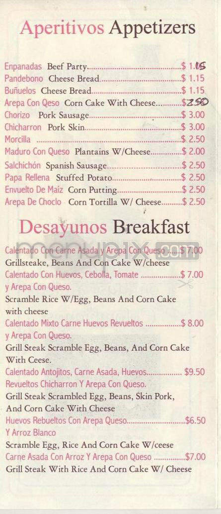 Antojitos Colombianos 2 - Hartford, CT menu_pic