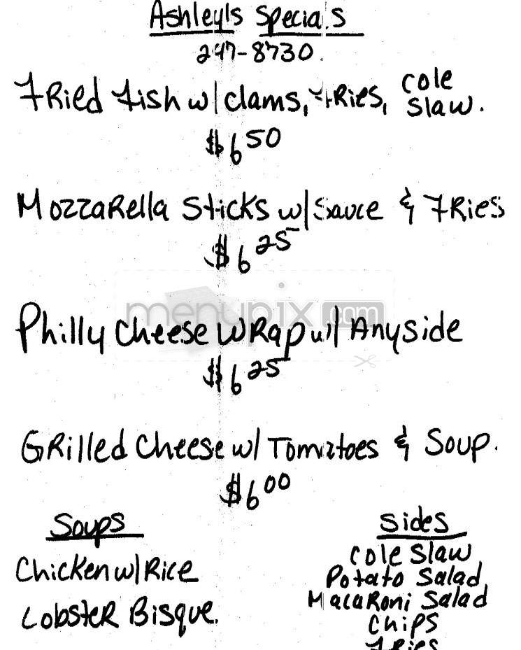 Ashley's - Hartford, CT menu_pic