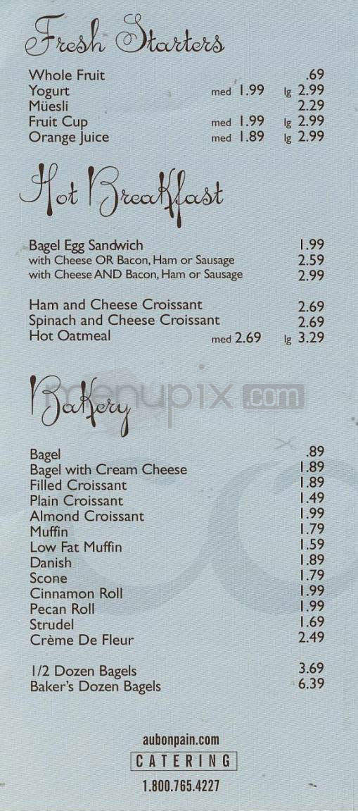 Au Bon Pain - Hartford, CT menu_pic