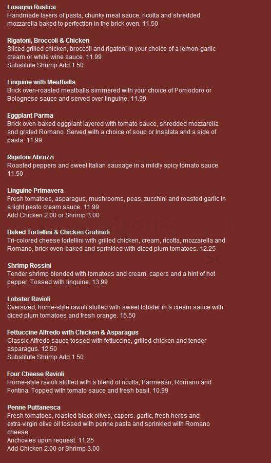 Bertucci's Brick Oven - West Hartford, CT menu_pic
