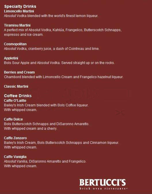 Bertucci's Brick Oven - West Hartford, CT menu_pic