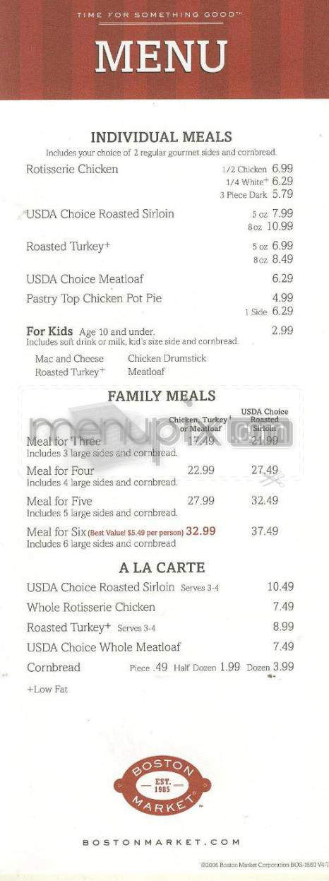 Boston Market - Hartford, CT menu_pic