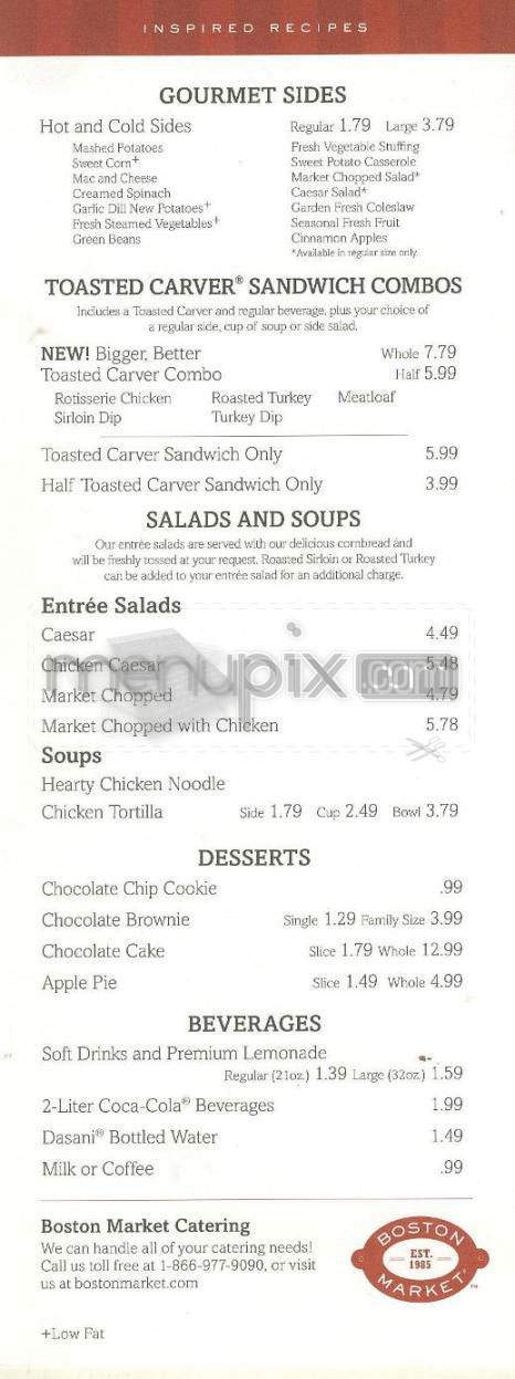 Boston Market - Hartford, CT menu_pic