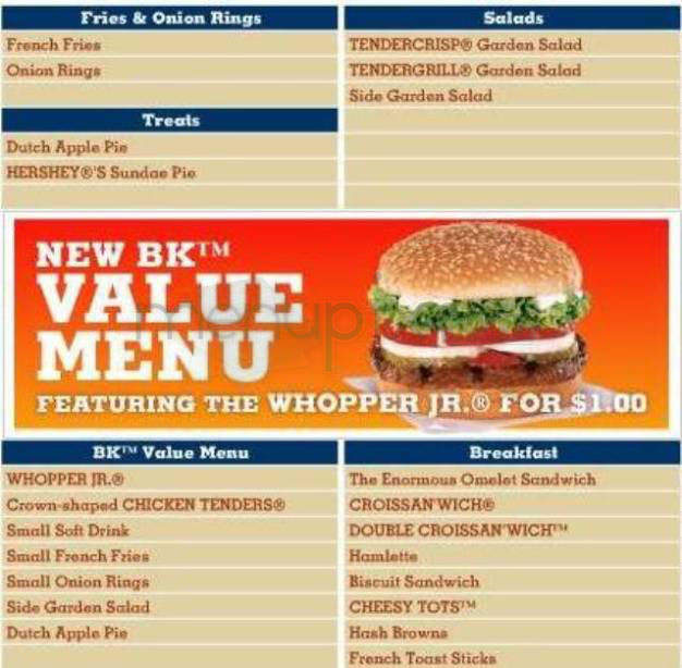 Burger King - Hartford, CT menu_pic