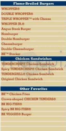 Burger King - Hartford, CT menu_pic