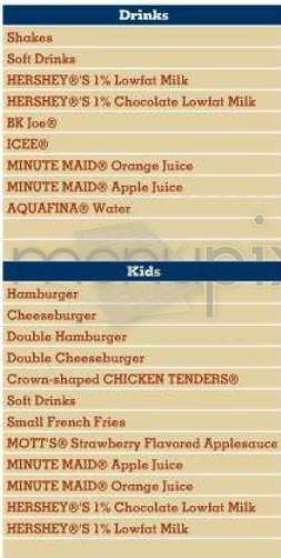 Burger King - Hartford, CT menu_pic