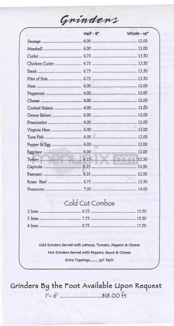 Corner Grinder Shop - Hartford, CT menu_pic