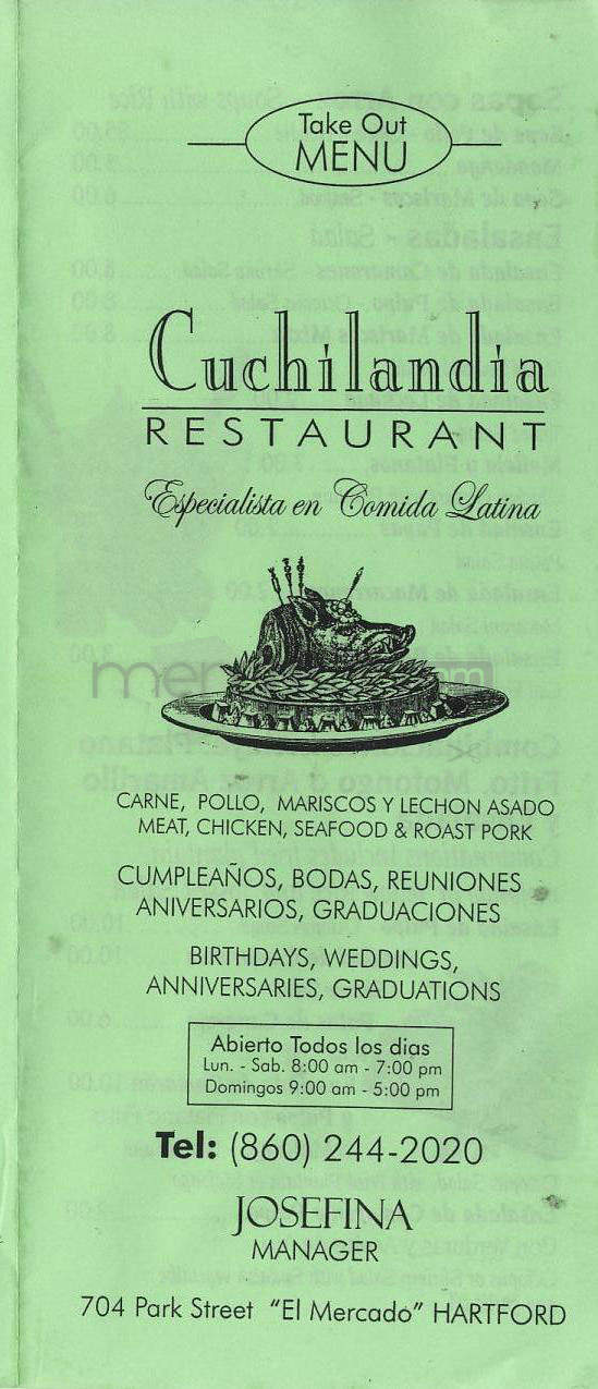 Cuchilandia Restaurant - Hartford, CT menu_pic