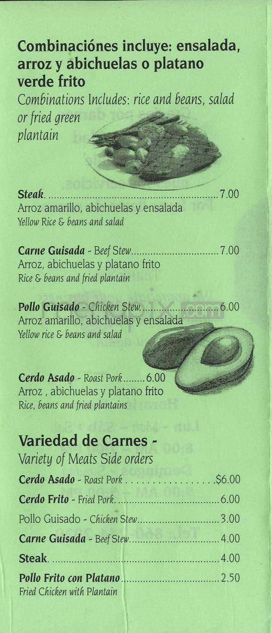 Cuchilandia Restaurant - Hartford, CT menu_pic