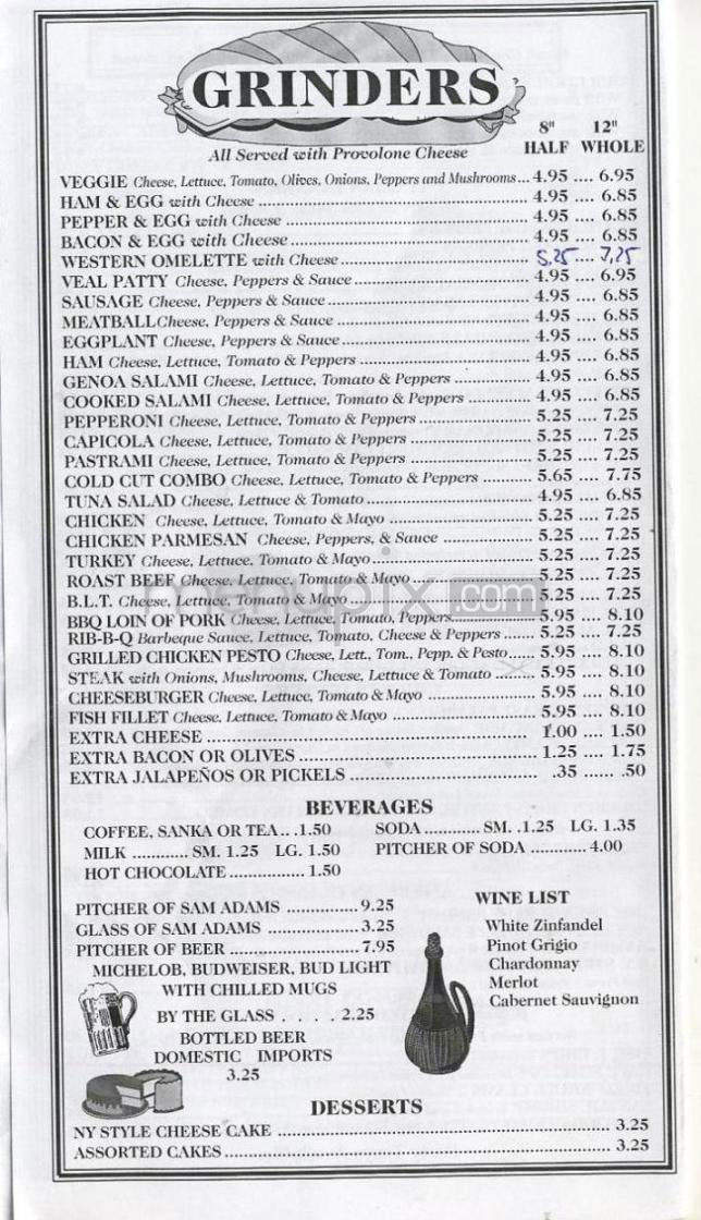 George's Pizza House - Hartford, CT menu_pic