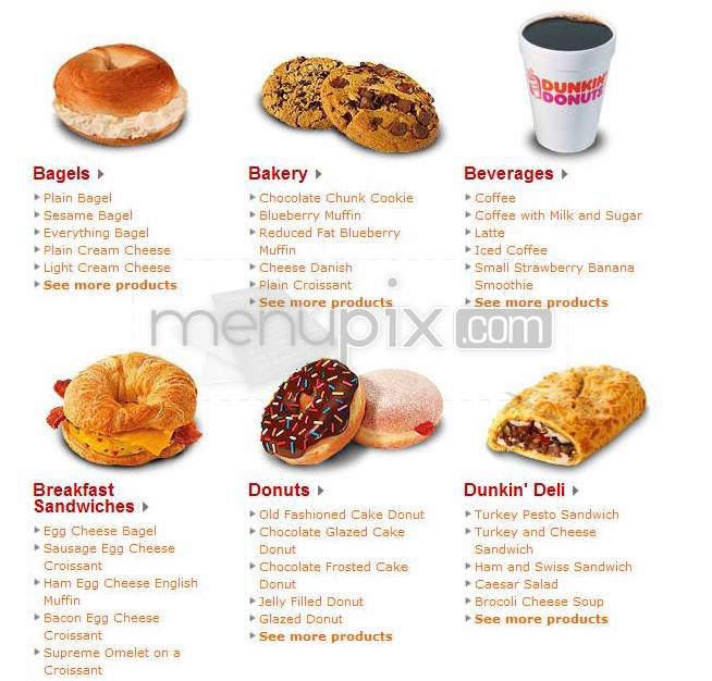 Dunkin' - West Hartford, CT menu_pic