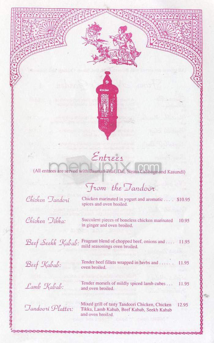 Kashmir Restaurant - Hartford, CT menu_pic