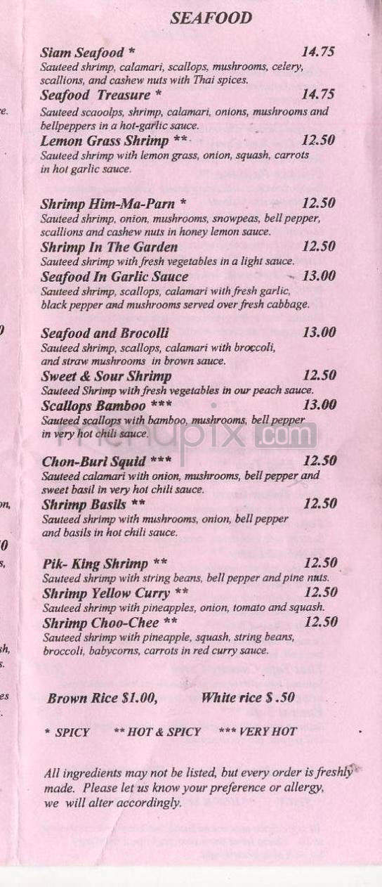 Lemon Grass Restaurant - West Hartford, CT menu_pic