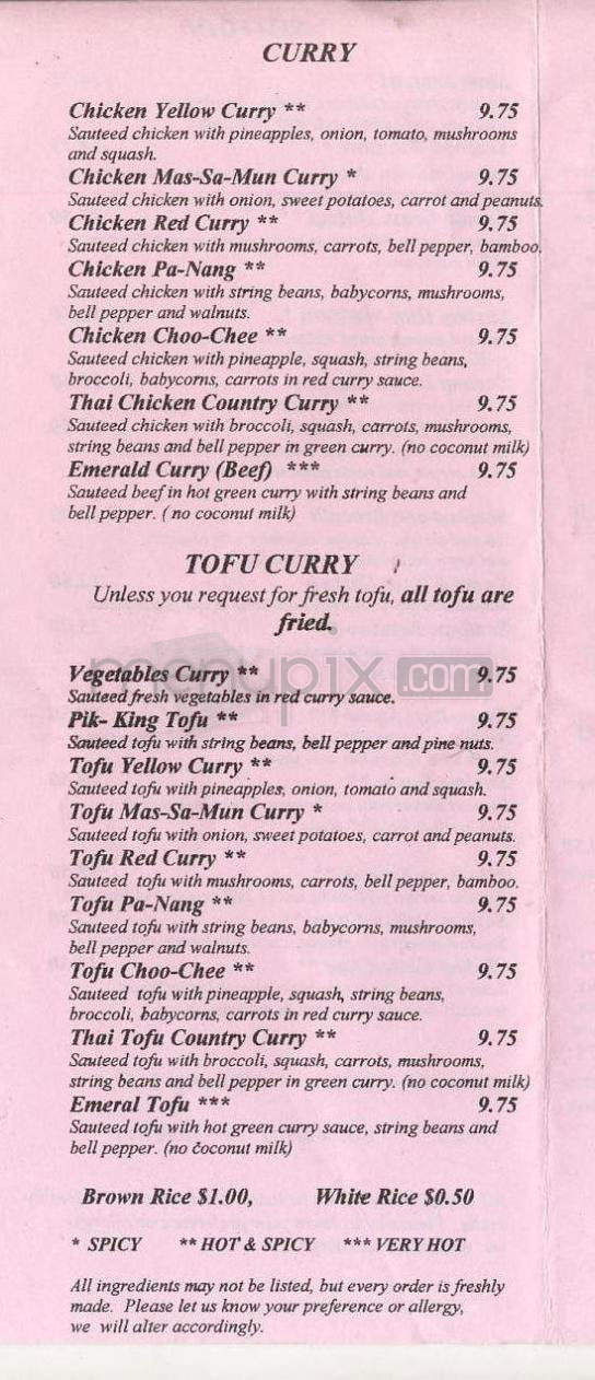 Lemon Grass Restaurant - West Hartford, CT menu_pic