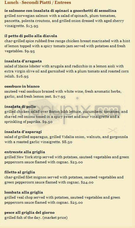 Peppercorns Grill - Hartford, CT menu_pic