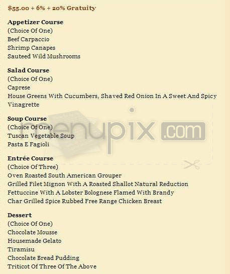 Peppercorns Grill - Hartford, CT menu_pic