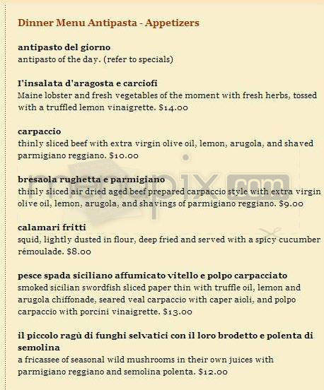 Peppercorns Grill - Hartford, CT menu_pic