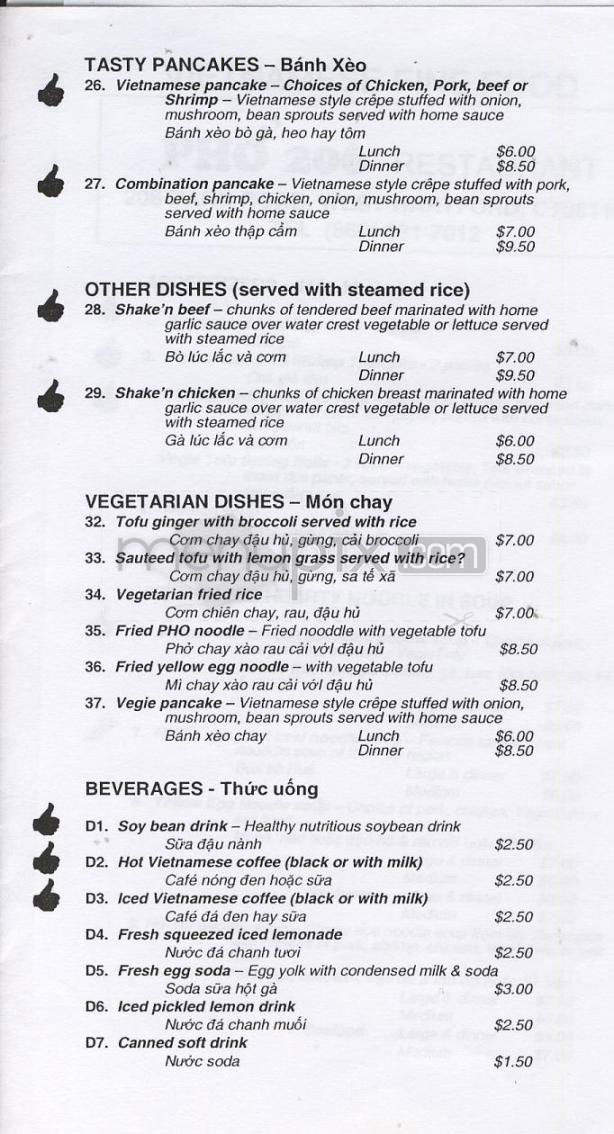 Pho 206 Restaurant - West Hartford, CT menu_pic