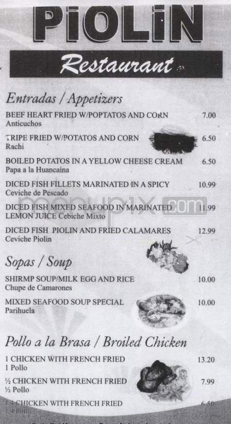 Piolin Restaurant - Hartford, CT menu_pic