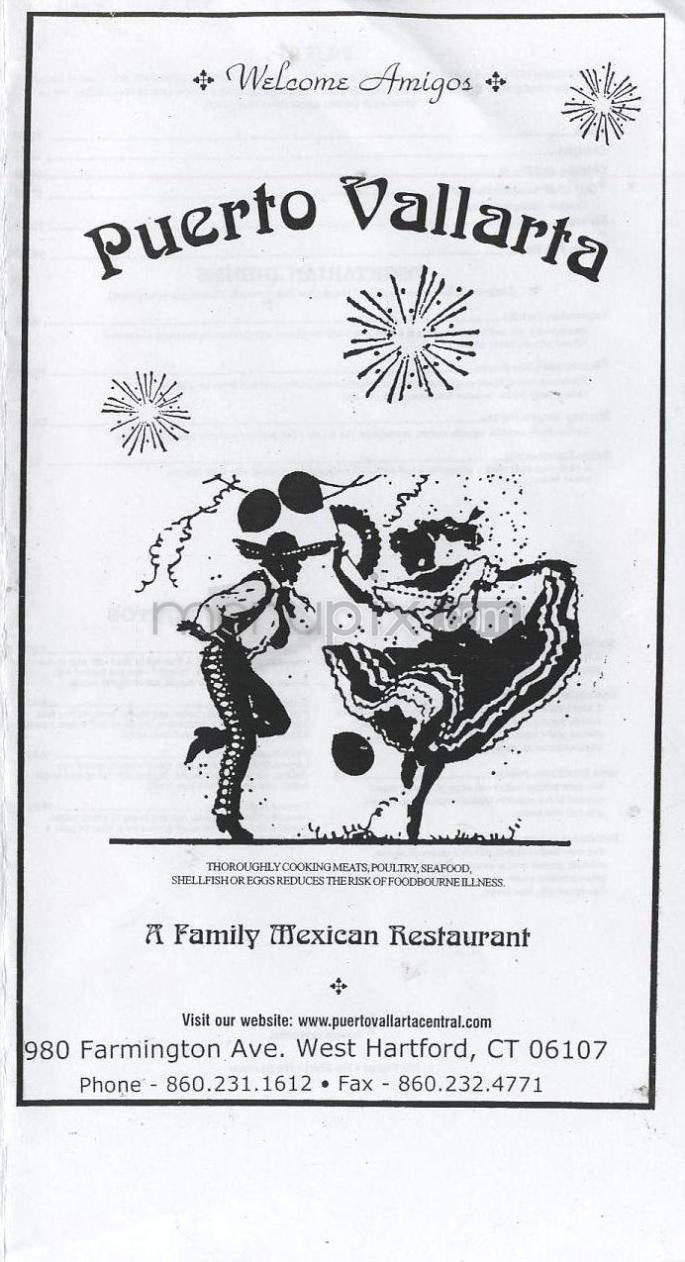 Puerto Vallarta - West Hartford, CT menu_pic