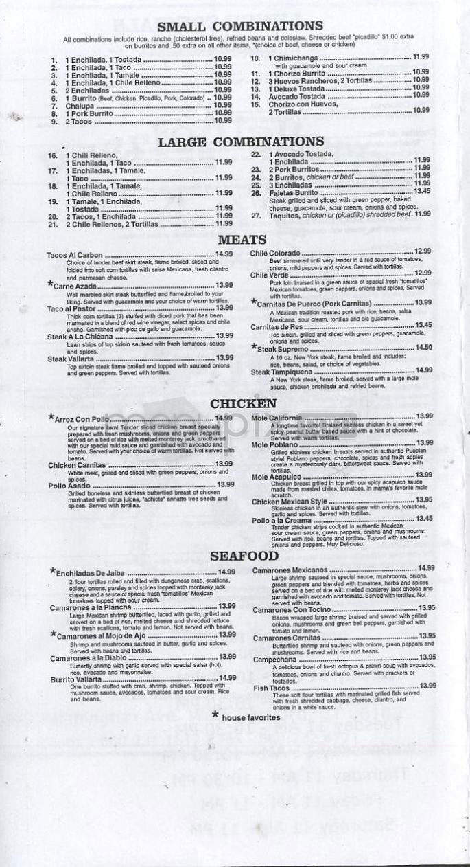 Puerto Vallarta - West Hartford, CT menu_pic