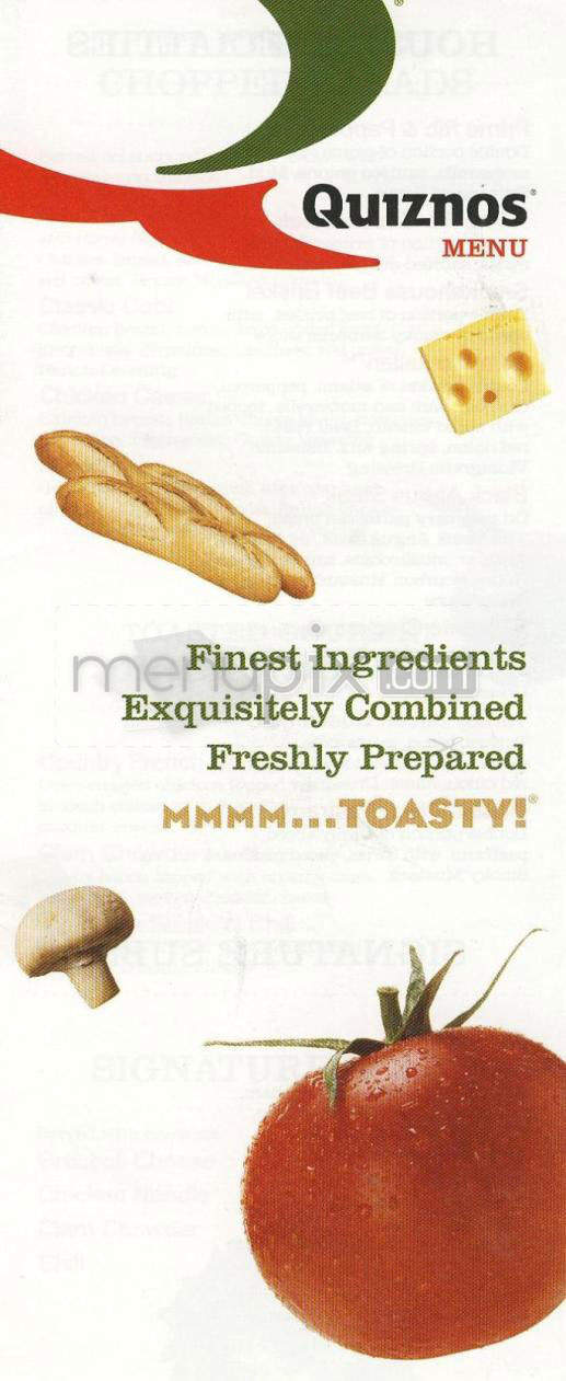 Quiznos Subs - Hartford, CT menu_pic