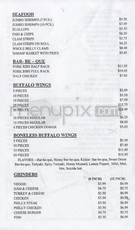 Sam's BBQ Ranch House - Hartford, CT menu_pic