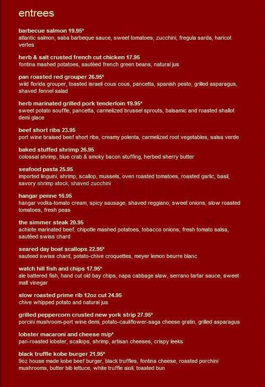 Simmer Grille - West Hartford, CT menu_pic