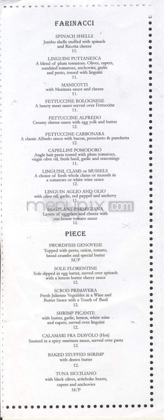 Sorrento Ristorante - Hartford, CT menu_pic