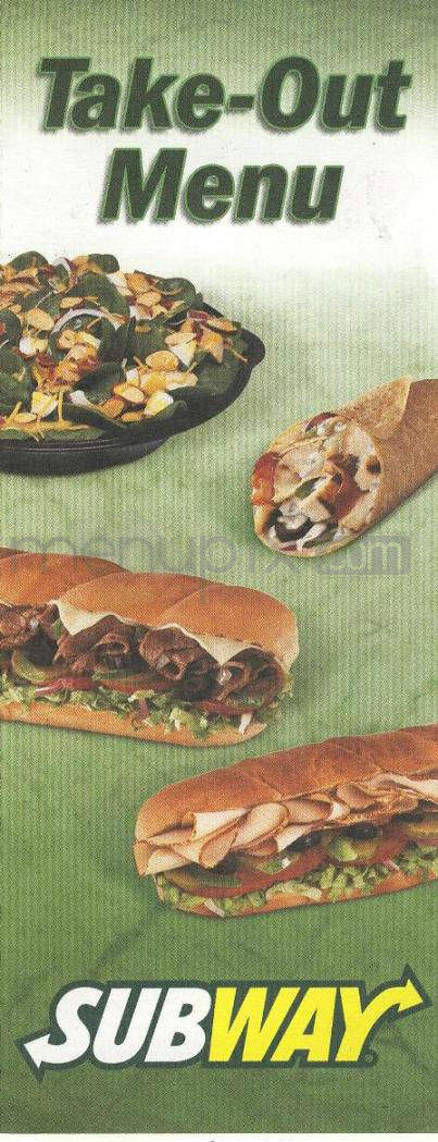 Subway Sandwiches & Salads - Hartford, CT menu_pic