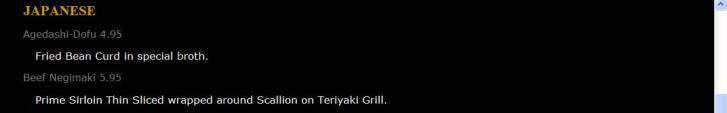 Szechuan Tokyo Restaurant - West Hartford, CT menu_pic