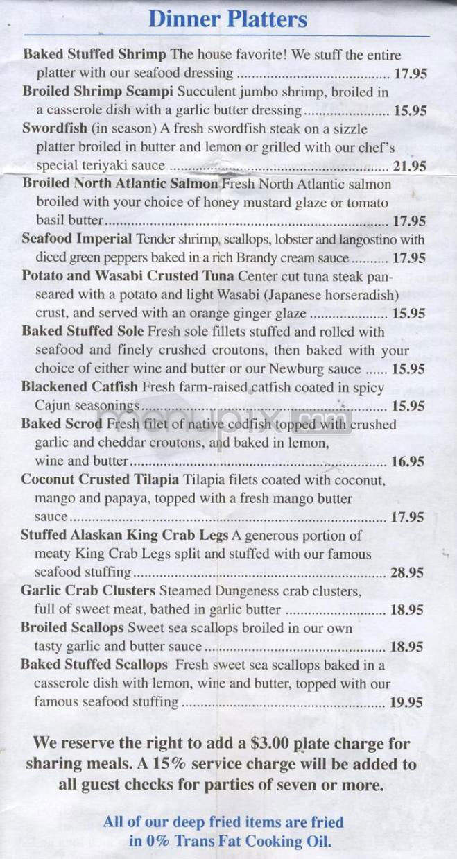 USS Chowder Pot IV - Hartford, CT menu_pic