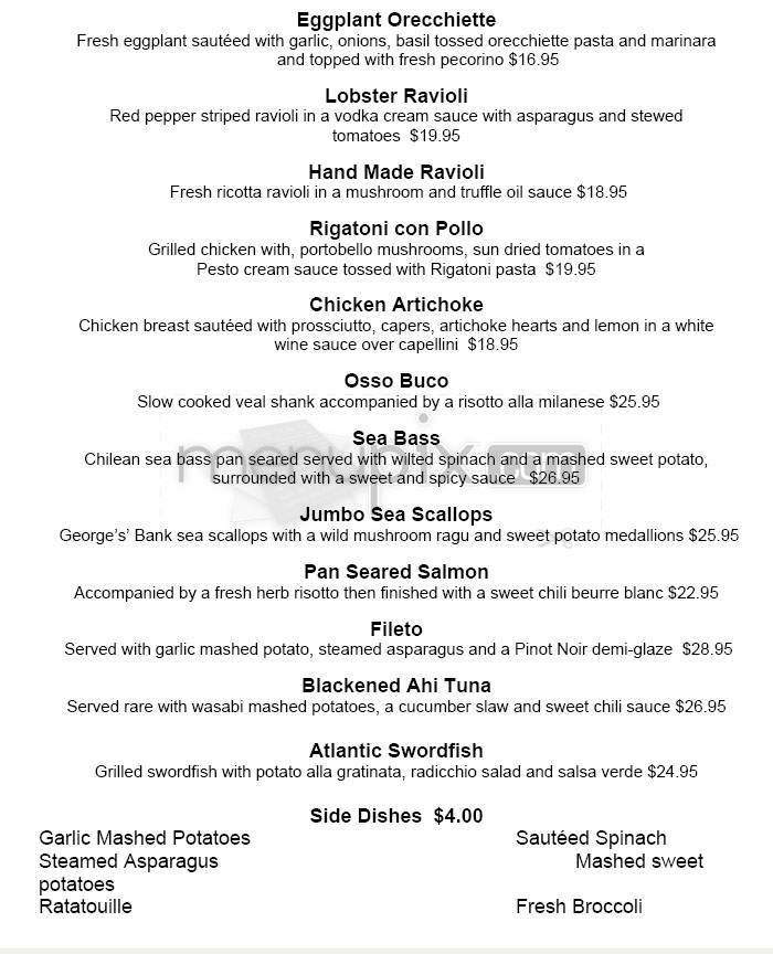 Vito's By The Park - Hartford, CT menu_pic