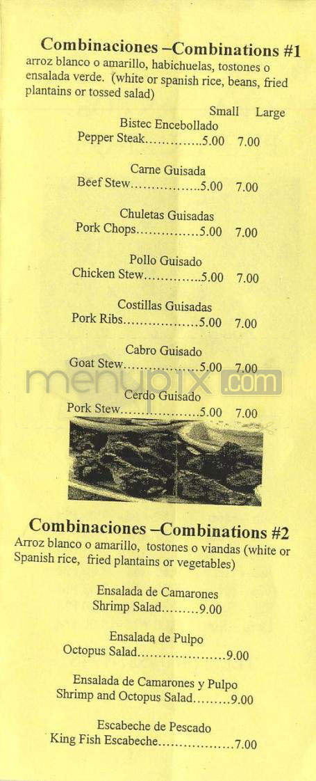 Yamelyn Restaurant - Hartford, CT menu_pic