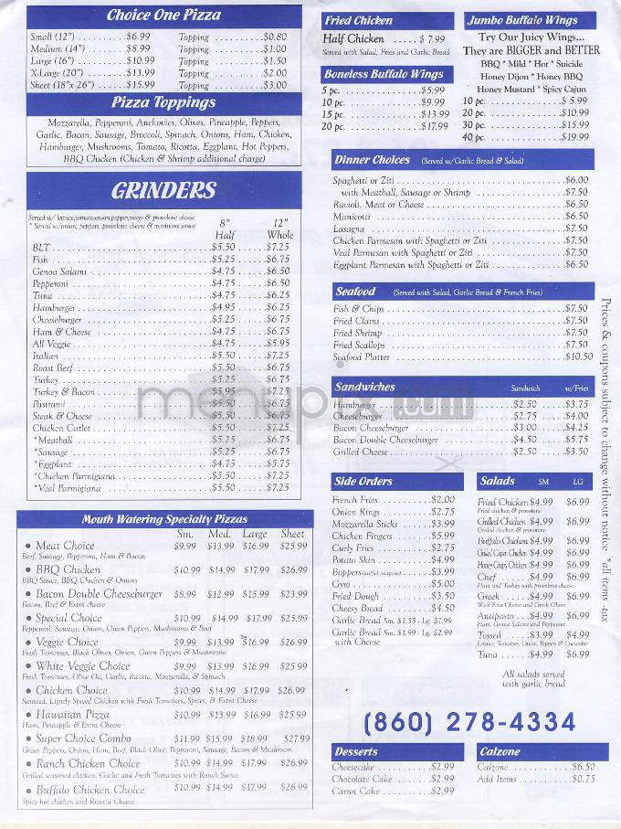 /720059/Choice-One-Pizza-Hartford-CT - Hartford, CT